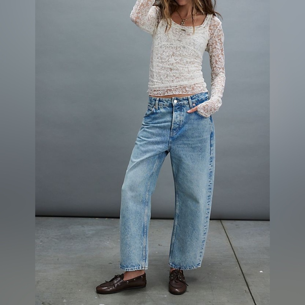 Free People We The Free Deep Trance Dropped Boyfriend Jeans